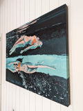 Swimming - Print on canvas