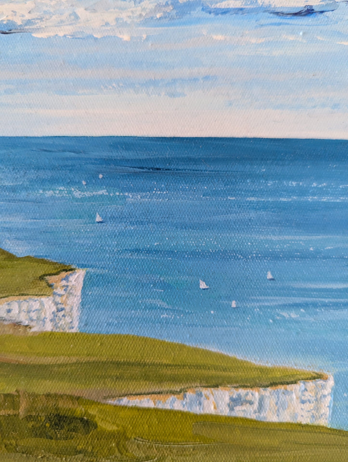 Poppies and Sailboats - original painting