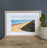Surfside Lady Bay Warrnambool Summer cactus sea seascape landscape beach reflections turquoise aqua coastal impressionist painting acrylic art fine art print
