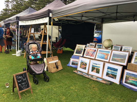 Market stall + Baby - My voice = Fun, as it turns out!
