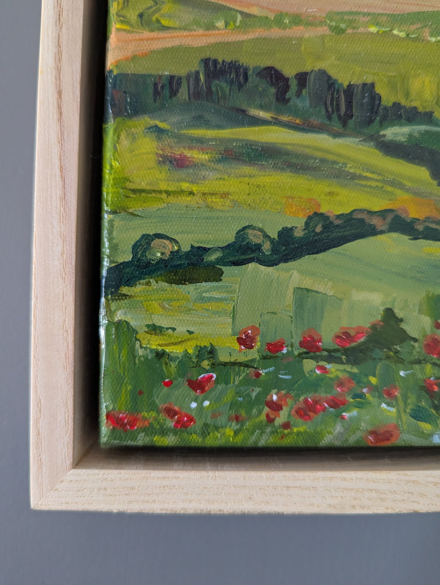 Poppies and Sailboats - original painting
