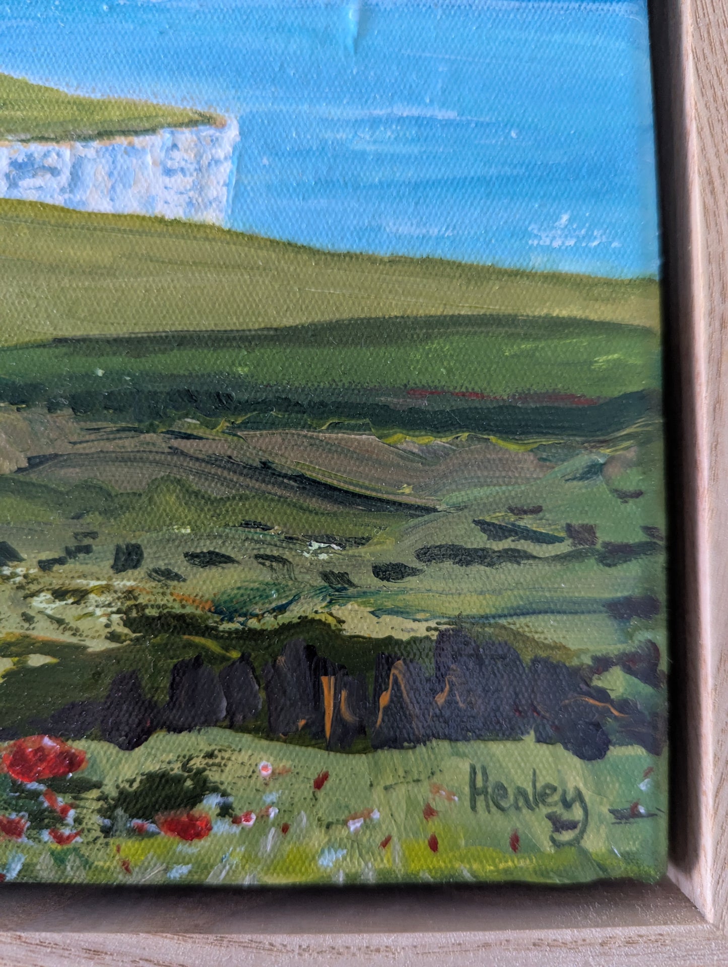 Poppies and Sailboats - original painting