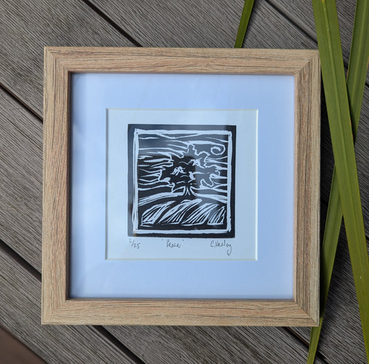 Peace Tree - Linocut on paper