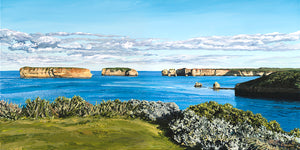 Bay of Islands, Peterborough, Victoria acrylic coastal painting by Caroline Healey